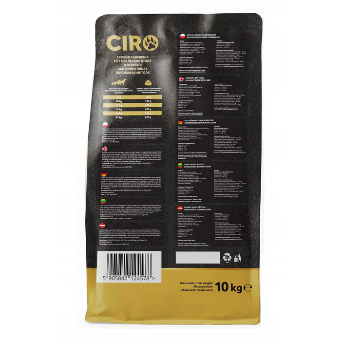 Сухий корм для собак CIRO KARMA з ягнятиною, 41% м'яса, 10 кг