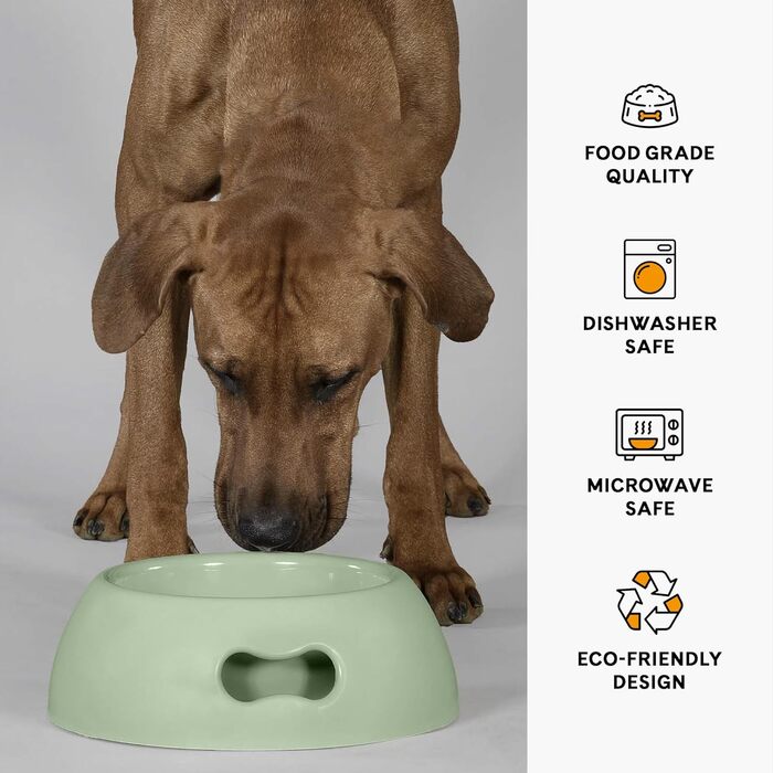 Миска для собак UNITED PETS Pappy, екологічна, Made in Italy, 350 мл, зелена