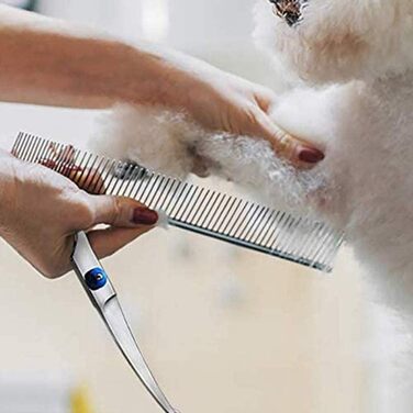 Набір професійних ножиць для грумінгу собак та котів, нержавіюча сталь, 6 дюймів, ножиці для розрідження, вигнуті