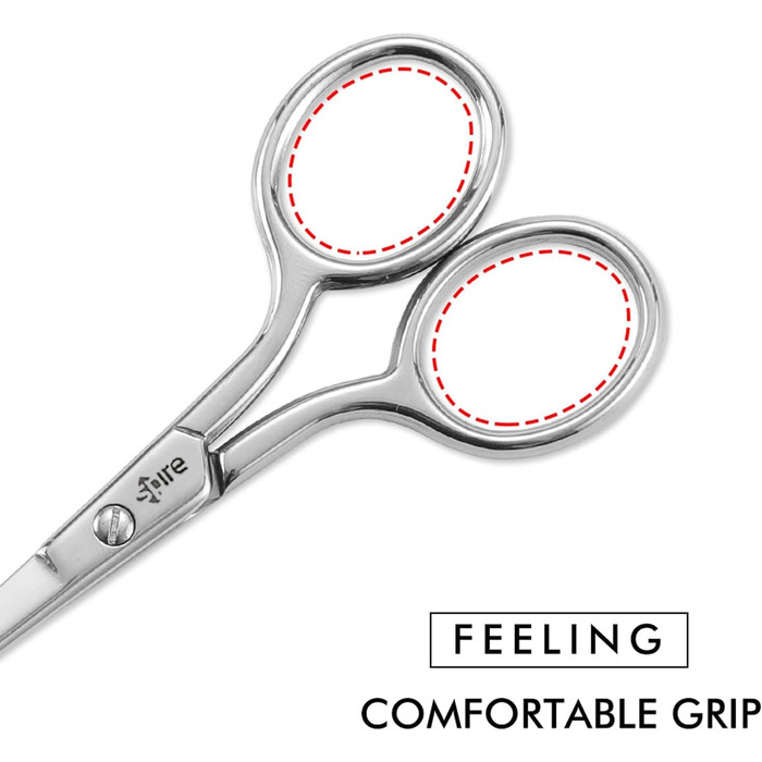 Ножиці для грумінгу тварин Spire Tools з нержавіючої сталі - безпечна кругла насадка для собак та котів, стрижка шерсті, вусів, бороди та вух - тупе лезо для дитячих нігтів та обрізання ниток