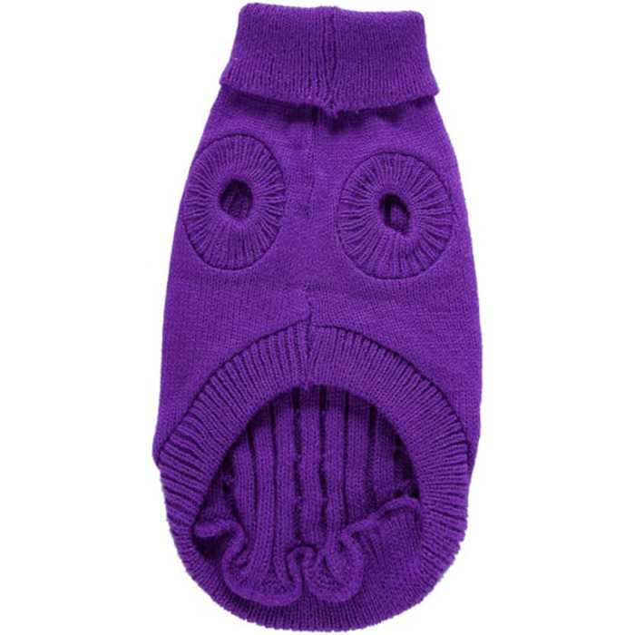 Пов'язка на голову для собак POPETPOP з акрилових волокон, фіолетового кольору, тепла, для зими, миється та повторно використовується, розмір XXXL