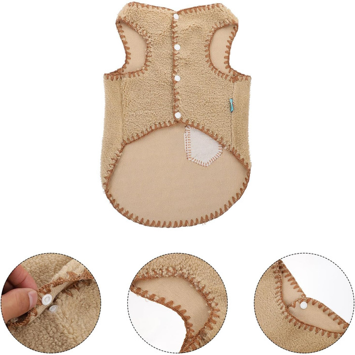 Зручна собача жилетка для маленьких та середніх собак. Тепла жилетка для домашніх тварин з бавовняної суміші, однотонна, з простим дизайном. Зимовий одяг та фотореквізит.