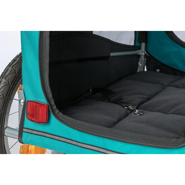 Велосипедний причіп для собак TRIXIE Limited Edition, чорний/бірюзовий, 80x75x86 см, до 30 кг