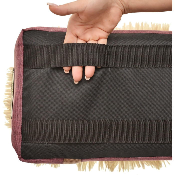 Автомобільний підлокітник для собак | Універсальний, миючий, зносостійкий, для середніх консолей, передніх та задніх сидінь | Сумка для собак, для маленьких порід | Колір: Бордовий