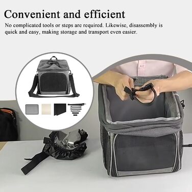 Корзина для собак на велосипед Qkbuza – легка, дихаюча переносна сумка для велосипеда, ідеальна для поїздок, кемпінгу та прогулянок