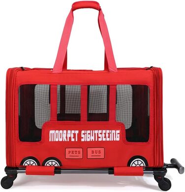 Дитяча коляска для тварин Galatée, сумка-переноска для собак та котів, складана переноска для подорожей, кемпінгу (червона)