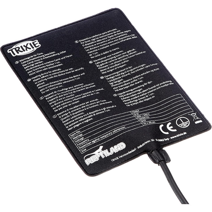 Килимок для обігріву тераріумних тварин TRIXIE 'Heizmatte', 20 x 30 см, 16 Вт