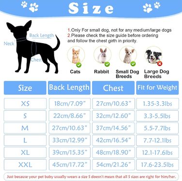 Піжама для собак - літня, для дрібних порід (Чихуахуа, Йоркширський тер'єр), унісекс, м'яка, еластична, для котів та собак