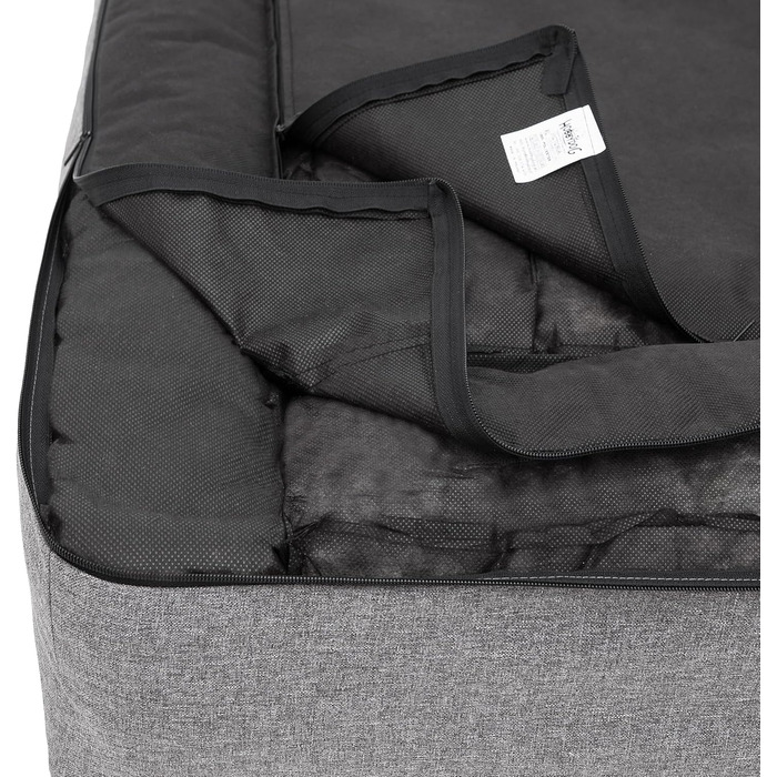 Лежанка для собак, велика (XXL), 118 x 78 см, сіра, з екологічного льону