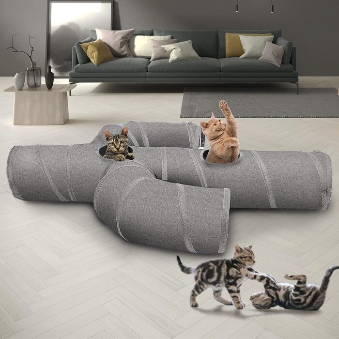 Котячий тунель Ownpets у формі кактуса, міцний складний тунель з оксфордської тканини для котів, інтерактивний ігровий тунель з іграшкою-вудкою, для дому