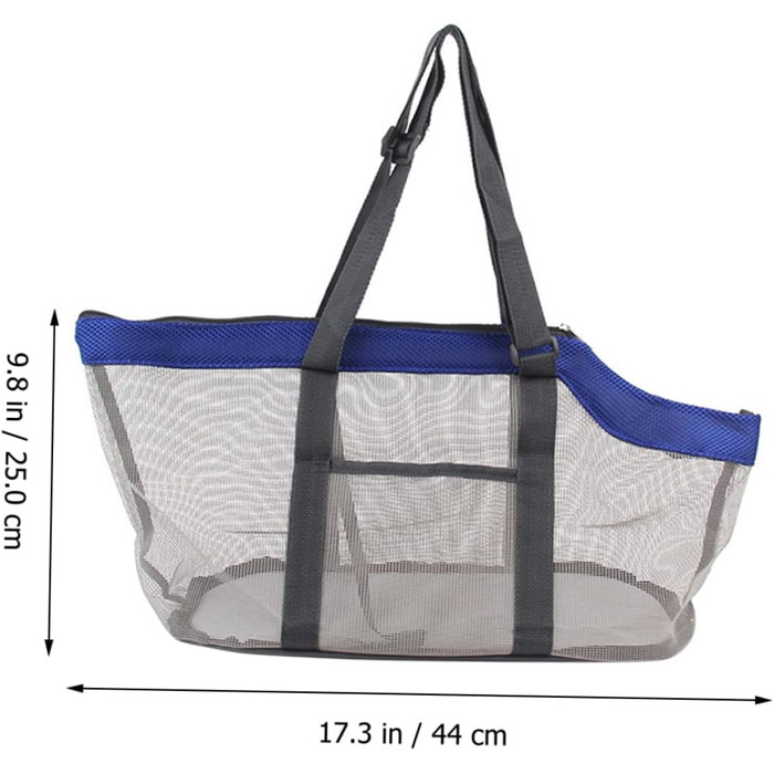 Транспортна сумка для тварин Cosmevivi XXL - велика переноска для собак та котів, блакитна (44x25 см)