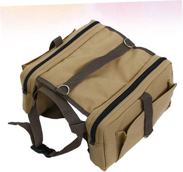 Рюкзак для собак NUOBESTY, регульований, з безпечним ременем, водонепроникний, дихаючий, для подорожей, кемпінгу, хакі