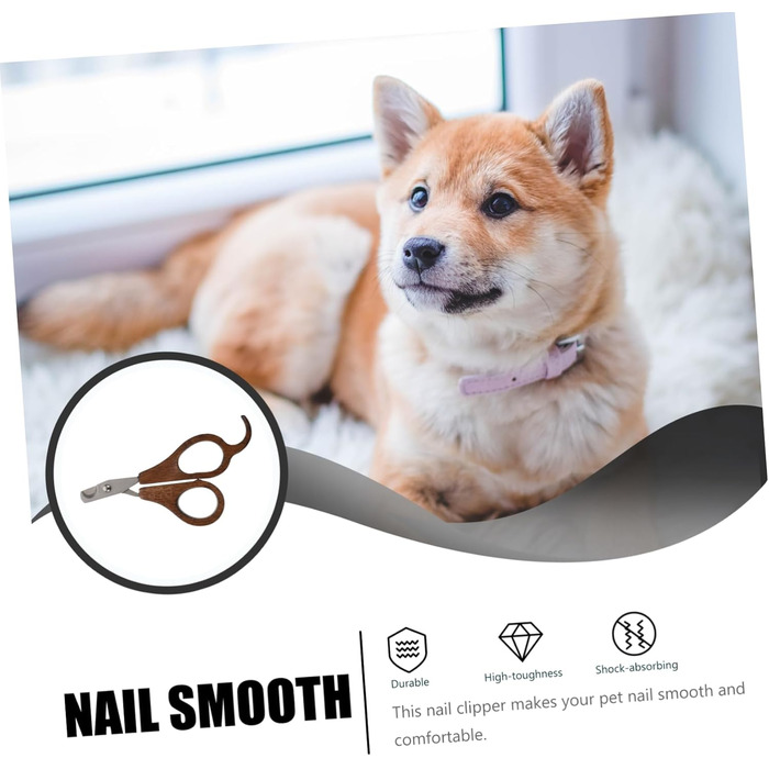 Ножиці для стрижки кігтів собак та котів Housoutil - безпечні, зручні, з дерев'яною ручкою