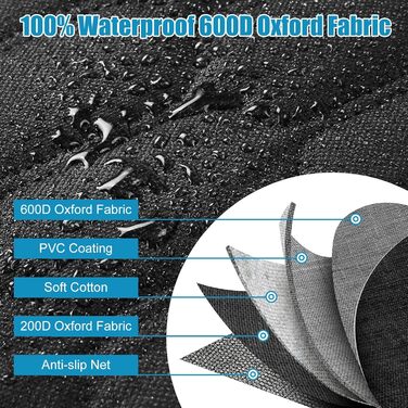 Захист для багажника автомобіля OneAmg для собак: килимок, нековзкий, водонепроникний, стійкий до подряпин, з мискою та сумкою для зберігання, 182x101см, чорний