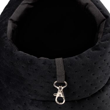 Чорна сумка-переноска для собак та котів, M, 38x28x28 см, Velvet (штучна замша)