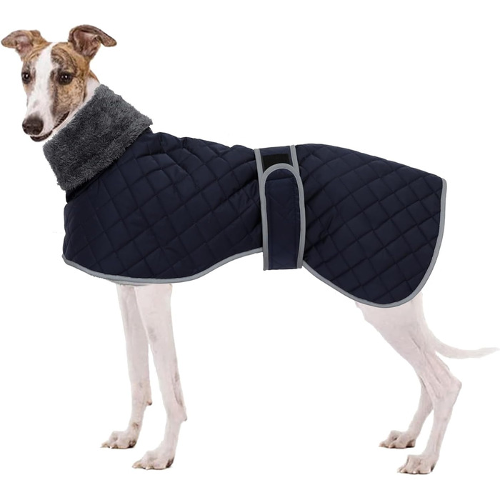 Зимовий водонепроникний жилет для хортів Whippet/Lurcher, тепла собача куртка з флісовою підкладкою, регульована, персоналізована, синя, XXXL, для прогулянок і активного відпочинку