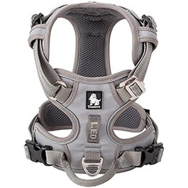 Шлейка для собак WINHYEPET Truelove No Pull TLH56512, сіра, розмір S, відбиваюча, регульована, м'яка, для прогулянок