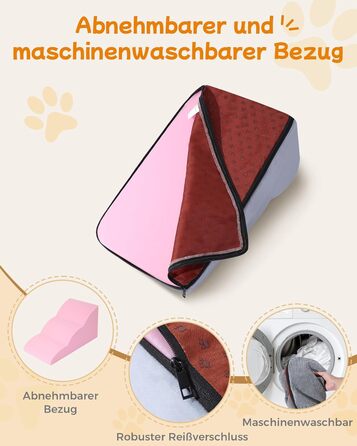 Сходинки для собак 5-ступінчасті, 60 см - для дивану та ліжка, з антиковзким покриттям. Ідеально для маленьких тварин та літніх котів з проблемами суглобів