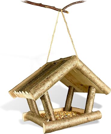 Пташник для саду GARTENETAGE: підвісний, вологостійкий, з горіха, для балкона та саду