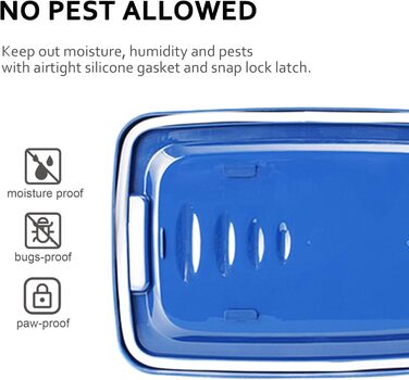 Контейнер для котячого корму на 3,6 кг, герметичний контейнер для корму котів та собак з мірною ложкою, BPA-free пластик, контейнер для зберігання корму для домашніх тварин, годівниця для котів та собак