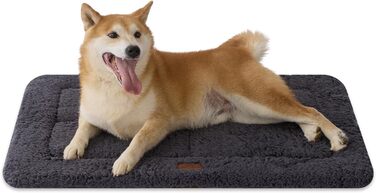 Килимок для собак Joydeco 92x69 см - двосторонній, з флісу, для переносок та кліток - для малих, середніх, великих собак - темно-сірий