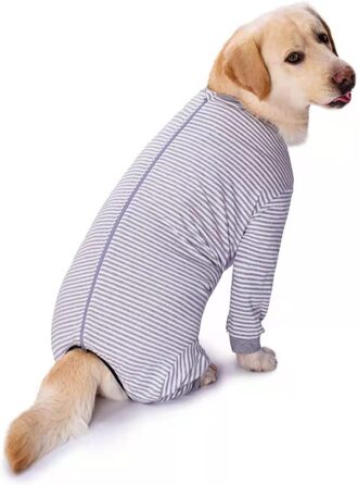 Комбінезон для собак Yeapeeto, 6XL, сірий: для відпочинку, захисту від алергії, випадання шерсті, запобігання лизання ран, альтернатива конусу