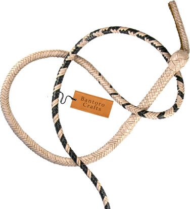 БантОро: Кенгуряча плеть з натуральної шкіри, 16 косичок, 2.4 м, для кінного спорту