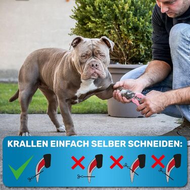 Кігтеріз BluePet KrallenSchön з захистом і пилкою для собак, котів та дрібних тварин, розмір M-L, рожевий
