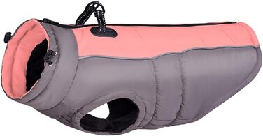 Тепла зимова жилетка для собак, водонепроникна куртка для собак середніх та великих порід, рожевого кольору