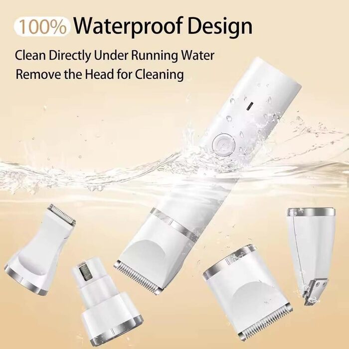 Мультитрим Про від Dr Pfoten: тиха професійна машинка для грумінгу собак 4-в-1, для догляду за лапами, анальним отвором та ділянками з ковтунами (1 шт.)