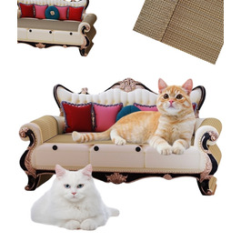 Картонна дряпалка-ліжечко для котів Ecarla у формі дивана, 60x27x33см, KOT19