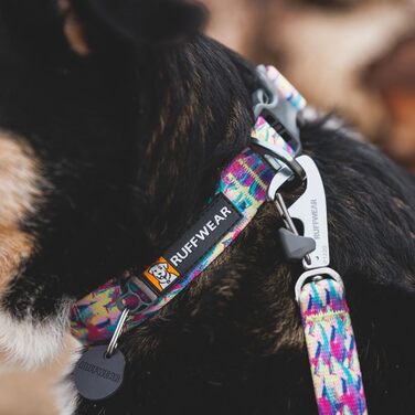 Нашийник для собак Ruffwear Front Range, регульований, м'який, з V-кільцем, зелений River Rock, 35-51 см