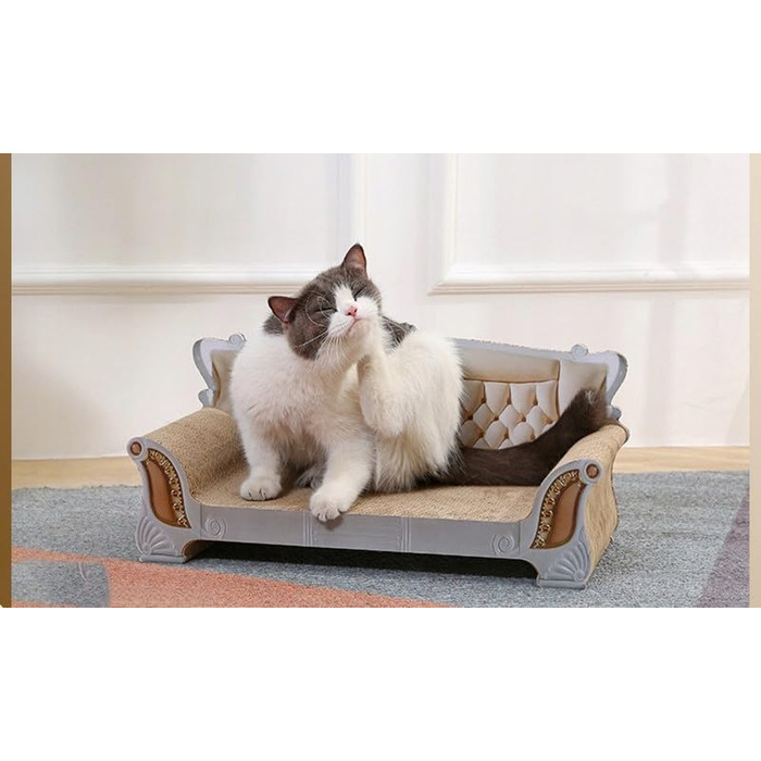 Драбина-кіготь для котів з картону, форма дивана - кіготь для котів, іграшка для котів, проста збірка, 52 x 23 x 22 см