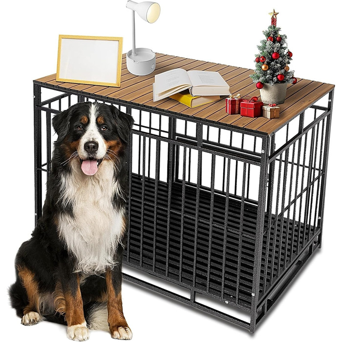 Насадка для переноски собаки з магнітами, алюміній, складана собача будка, декоративне зберігання, переноска для тварин, столик (тільки кришка) для переносок 91.4 см та 122 см, горіховий колір