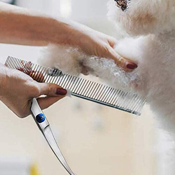 Набір професійних ножиць для грумінгу собак та котів, нержавіюча сталь, 6 дюймів, ножиці для розрідження, вигнуті