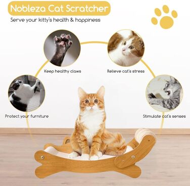 FUNACAY Дряпка для котів, іграшка-м'ячик, дряпка для кігтів - для природного догляду за кігтями