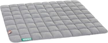 М'яка лежанка для собак Doctor Bark, розмір L, 100x80 см, світло-сіра, для великих собак, міцна, для дому та вулиці, витримує прання до 95°C