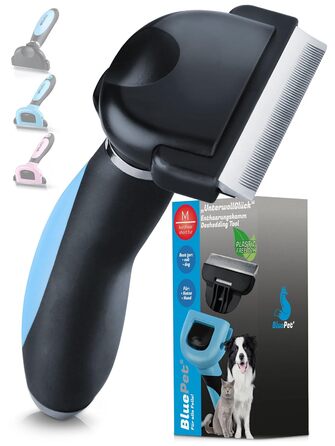 Бурштук для котів та собак з коротким хутром BluePet: видаляє відмерле волосся та підшерсток | Розмір M (66 мм)