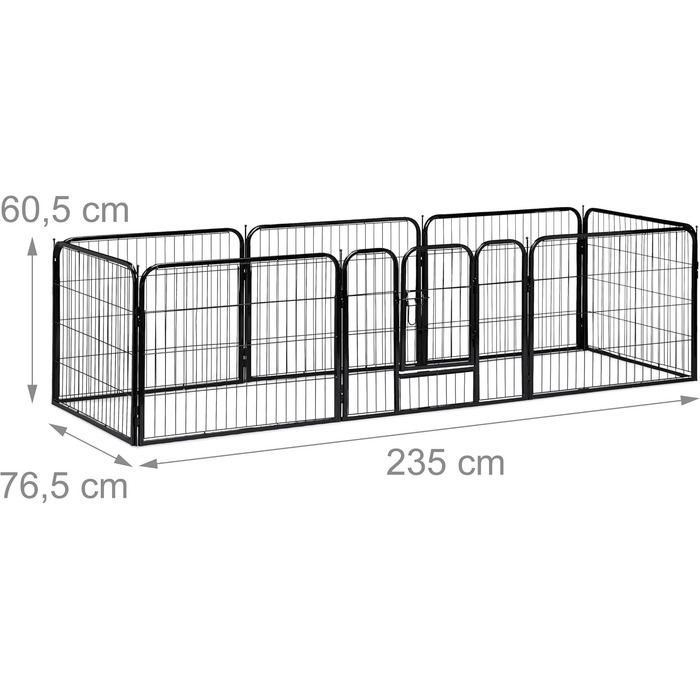 Клітка для кота Reaxdays Wepenausauf, чорна, 80x78x235 см, для дому та вулиці