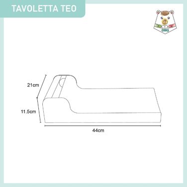 Екологічна кігтеточка з дзвоником: 2-в-1 для котів - 24x45x5 см (Teo)