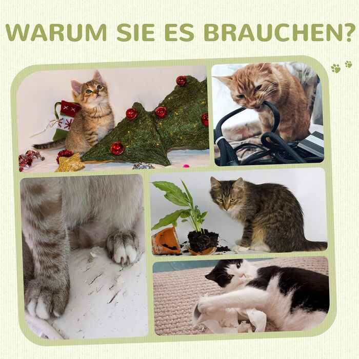 Котячий будиночок PawHut з когтеточкою 79 см, когтеточки з сизалевого мотузка, 2 іграшки-м'ячики, для середніх котів, бежевий