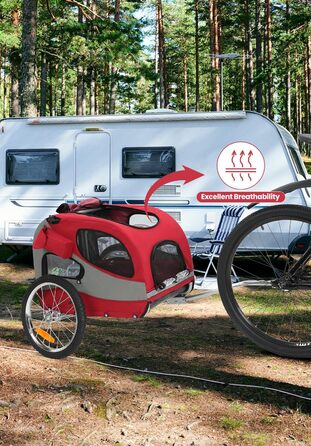 Фарм-причіп для собак SEPNINE® - складаний, до 30 кг, з підсумком та рефлекторами