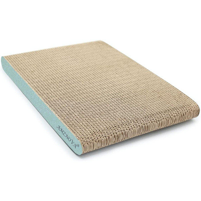 AMZNOVA Килимок для котів з картону з котячою м'ятою, килимок для дряпання, широкий, блискучий рожево-золотий (зелений блиск, 43.2x30.5 см)