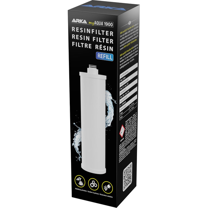 Фільтр для акваріума ARKA myAQUA 1900, смоляний, для очищення води від хлору та пестицидів