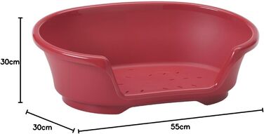 Пластикове ліжко для собак Cosy-Air, червоне, 55 см