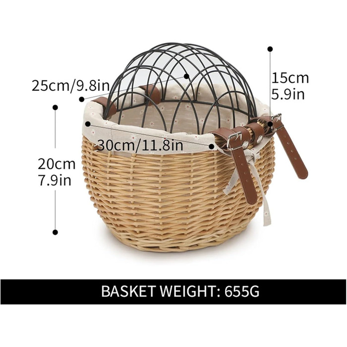 Корзина на велосипед для собак та котів (дерев'яна)