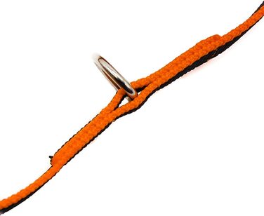Повідок для собак Twinkys Dog Style, 3 м, 20 мм, гумовий, потрійне регулювання, з карабіном безпеки, помаранчевий