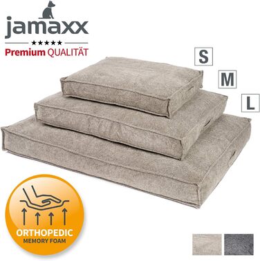 JAMAXX Преміум подушка для собак ортопедична, 65x50 см, пісочний колір