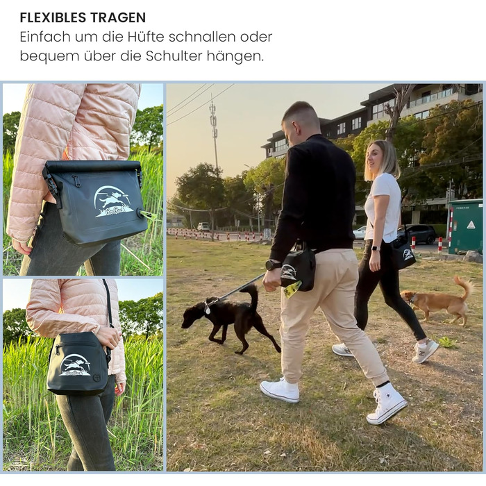 Таліас Лекерліташе – водонепроникна сумка для прогулянок з собакою з відділенням для герметичних відходів – сумка для дресирування собак, яку можна носити через плече або на поясі – сумка для корму та ласощів для собак