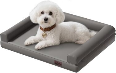 Ортопедичне ліжко для тварин BingoPaw 80 x 60 см, сіре - для собак та котів